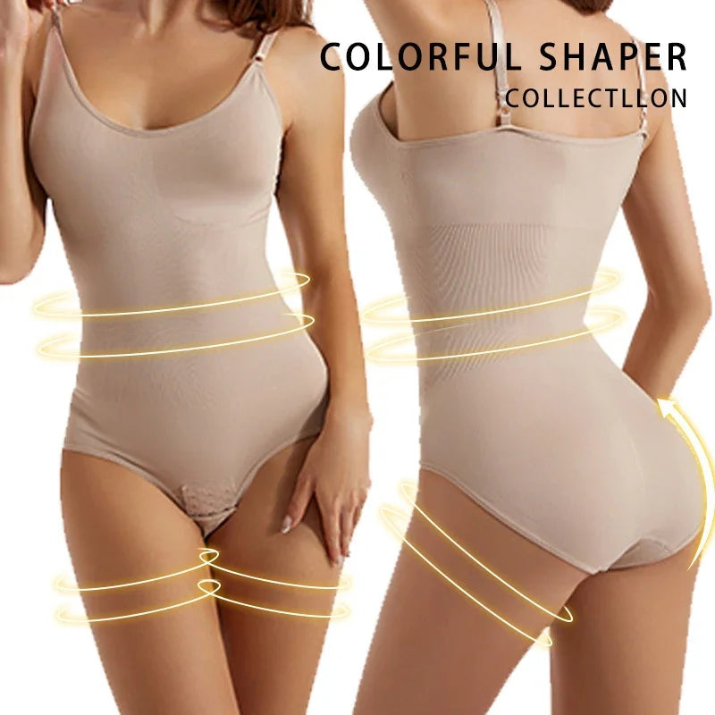 Body Shaper Shapewear Sculpting Sleeveless Tummy Control Bodysuit for Women Slim Waist Trainer with Hooks Plus Size